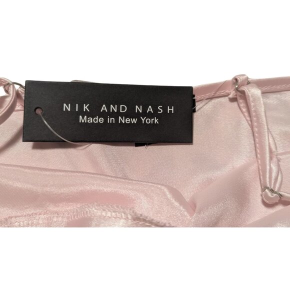 Nik & Nash Satin Waterfall Neck Cami – Pink (NWT) XS - Picture 4 of 4